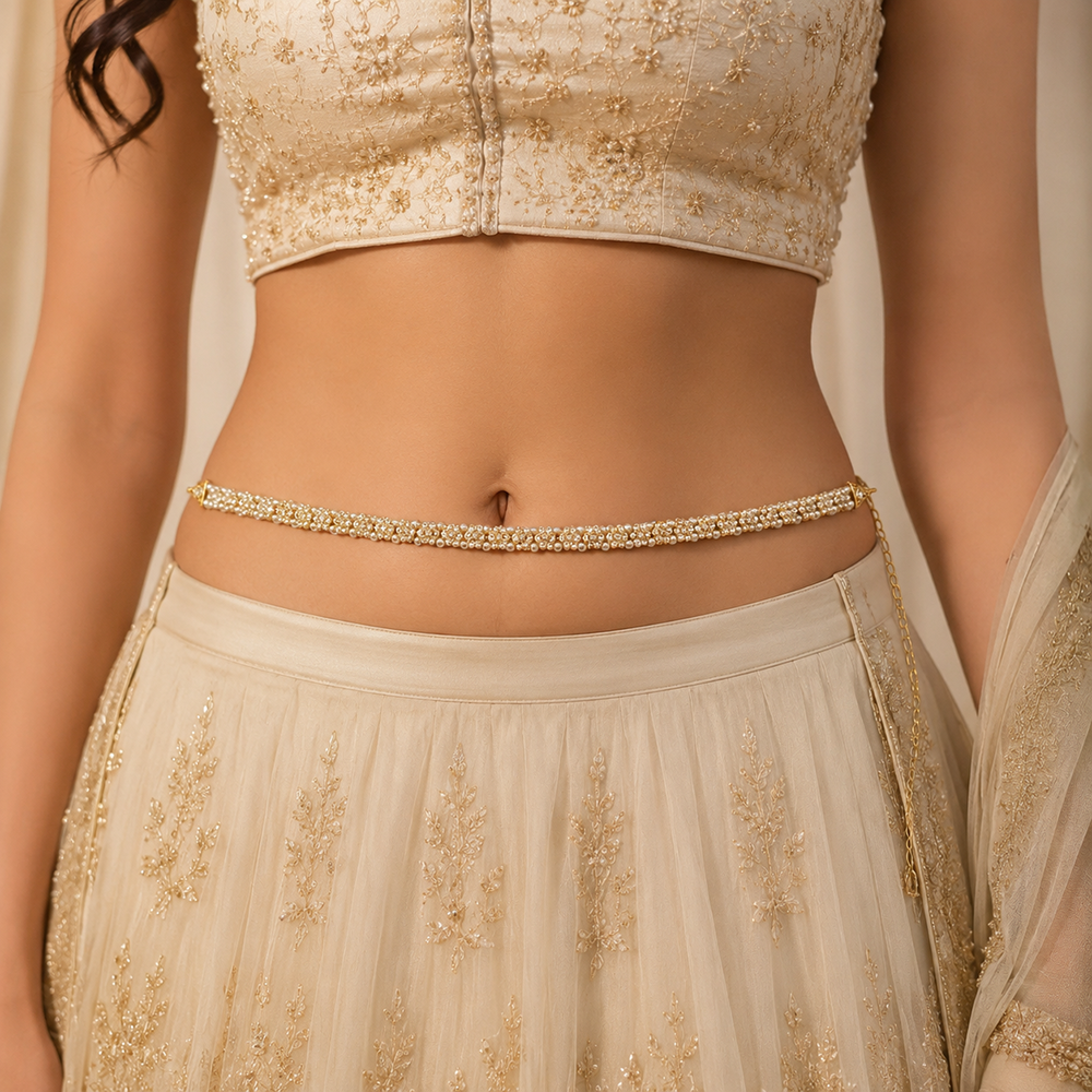 Urthn Elegant  Austrian Stone Kamarbandh / Waist Chain for Women And Girls