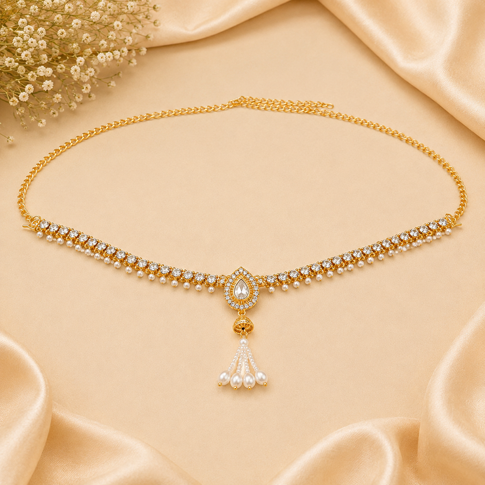 Urthn Elegant  Austrian Stone Kamarbandh / Waist Chain for Women And Girls