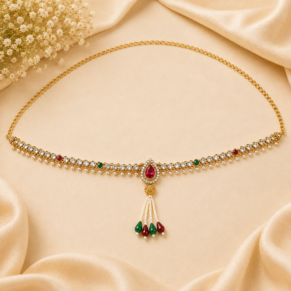 Urthn Elegant  Austrian Stone Kamarbandh / Waist Chain for Women And Girls