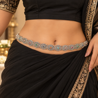 Urthn Beautiful Oxidised Plated Waist Band for Women | Stylish Ethnic Kamarband Jewellery