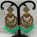 Infinity Jewels Gold Plated Crystal Stone And Beads Dangler Earrings