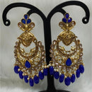 Infinity Jewels Gold Plated Crystal Stone And Beads Dangler Earrings