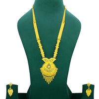Mahavir Dye Gold Plated Long Necklace Set