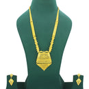 Mahavir Dye Gold Plated Long Necklace Set