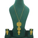 Mahavir Forming Look Gold Plated Long Necklace Set