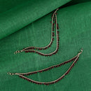 Saloni Fashion Jewellery Dazzling 2 String Pink Pearl Gold Plated Set Of 2 Brass Ear-Chain (Kaanchain) For Women and Girls