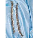 Saloni Fashion Jewellery Charming Square Shape Mother Of Pearl Kundan Stone Gold Plated Set Of 2 Brass Anklet (Payal) For Women and Girls