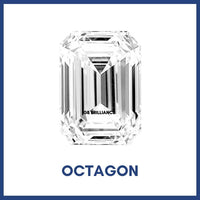 Golay Buchel Octagon Prince Cut Shape Cubic Zirconia Stone (4x3mm to 10x8mm)