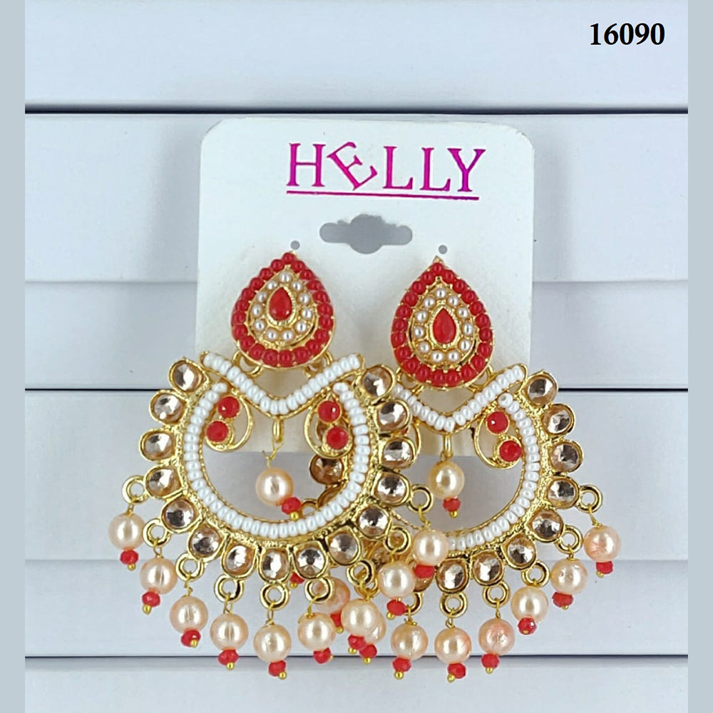 Corbeda Fashion Gold Plated Assorted Color Dangler Earrings