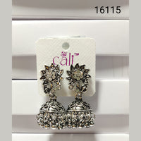 Corbeda Fashion Oxidised Plated Jhumki Earrings