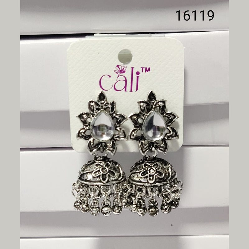 Corbeda Fashion Oxidised Plated Jhumki Earrings