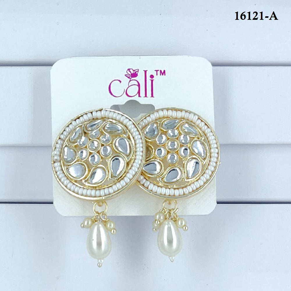 Corbeda Fashion Gold Plated Assorted Color Dangler Earrings