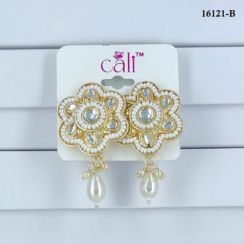 Corbeda Fashion Gold Plated Assorted Color Dangler Earrings