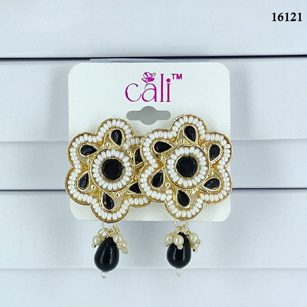 Corbeda Fashion Gold Plated Assorted Color Dangler Earrings