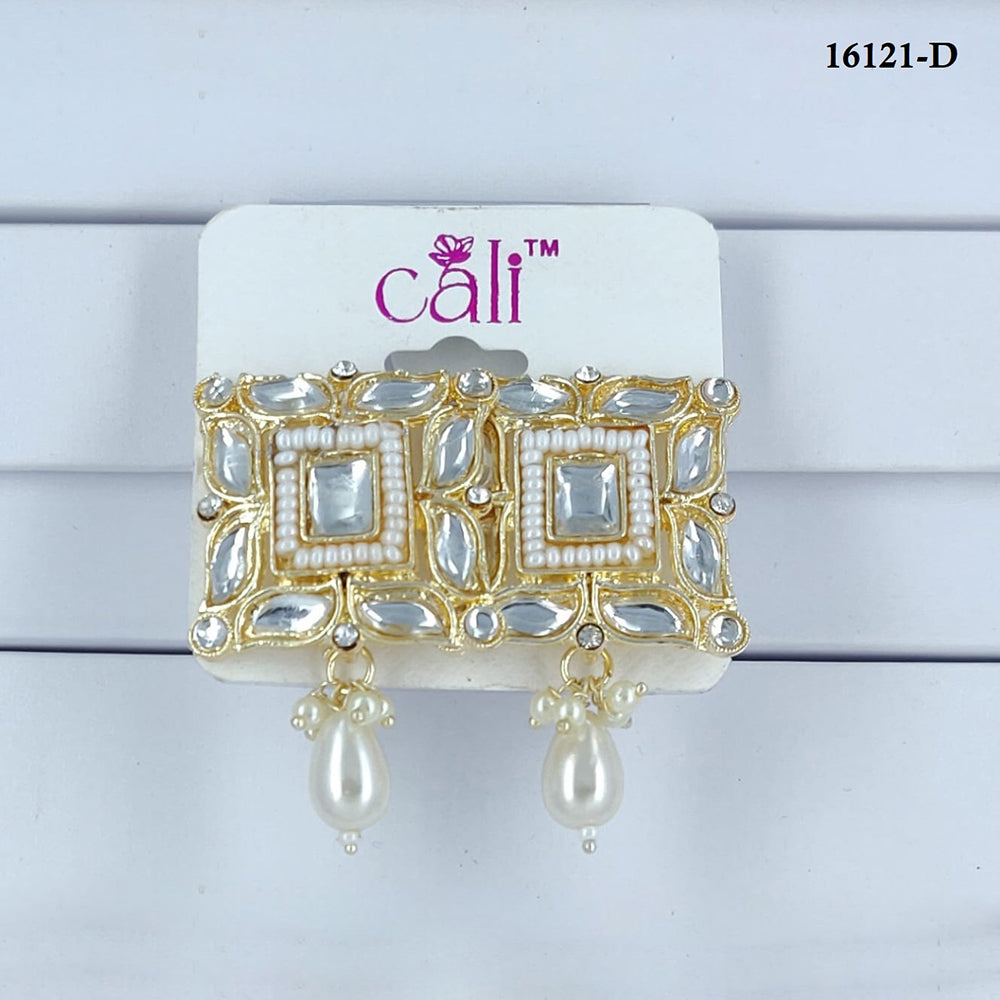 Corbeda Fashion Gold Plated Assorted Color Dangler Earrings