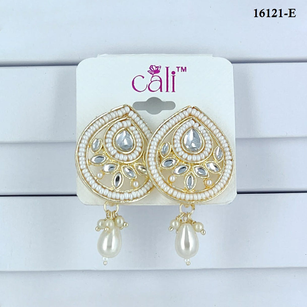 Corbeda Fashion Gold Plated Assorted Color Dangler Earrings