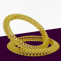 Mahavir Elegant Gold Plated Traditional Bangles Set