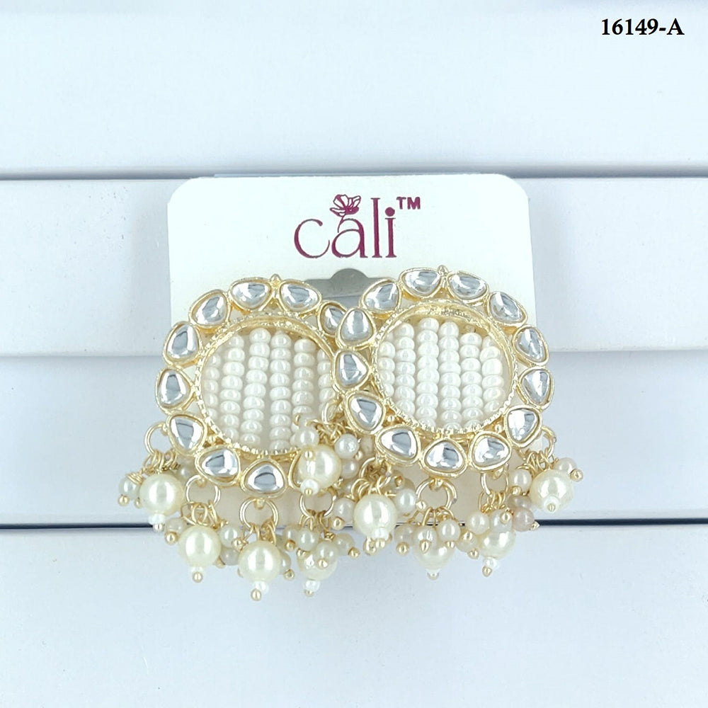 Corbeda Fashion Gold Plated Assorted Color Dangler Earrings