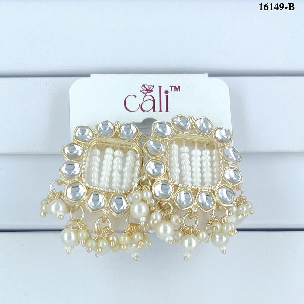 Corbeda Fashion Gold Plated Assorted Color Dangler Earrings