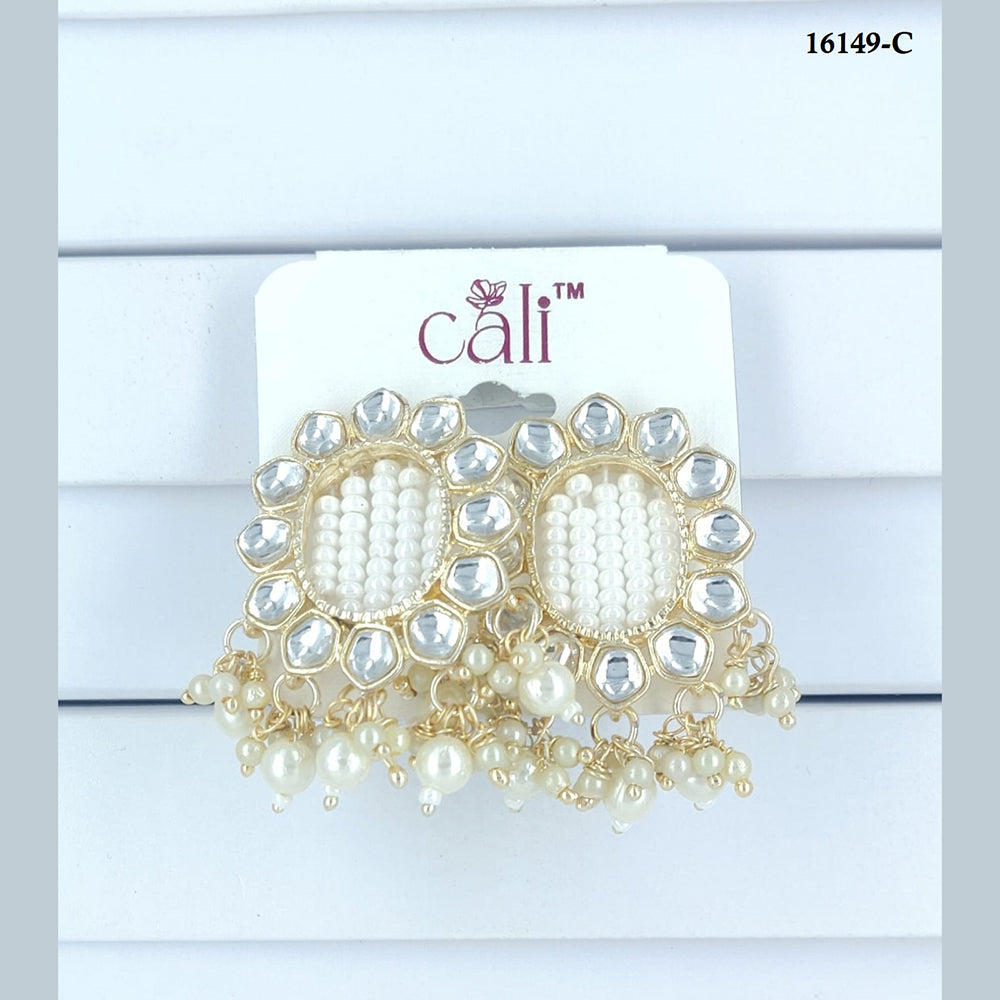 Corbeda Fashion Gold Plated Assorted Color Dangler Earrings