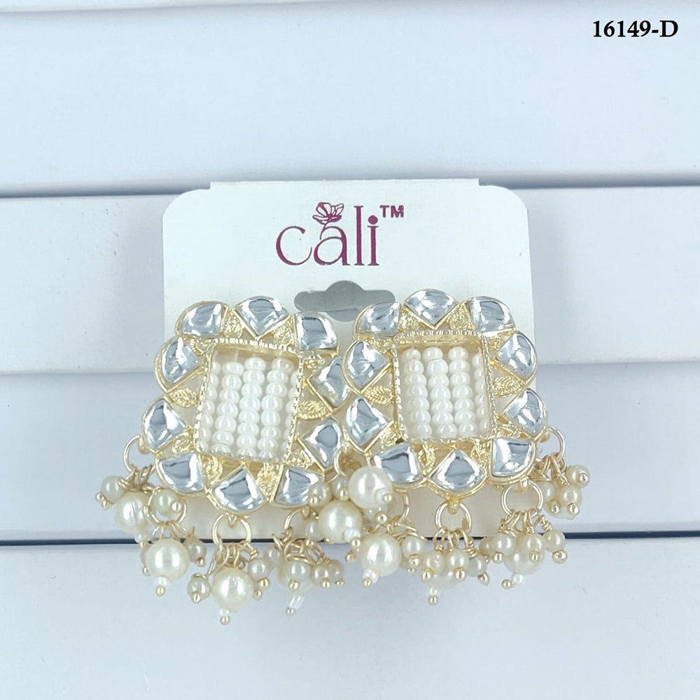 Corbeda Fashion Gold Plated Assorted Color Dangler Earrings