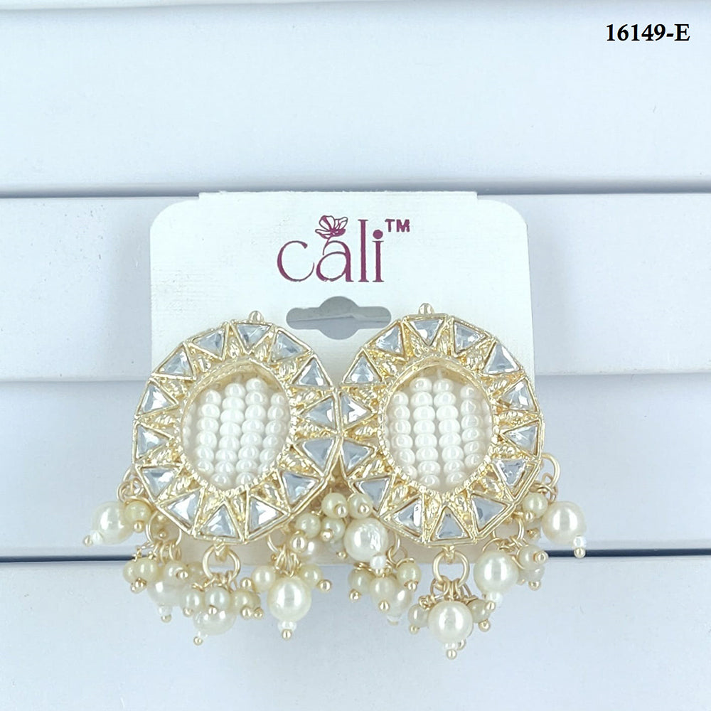 Corbeda Fashion Gold Plated Assorted Color Dangler Earrings