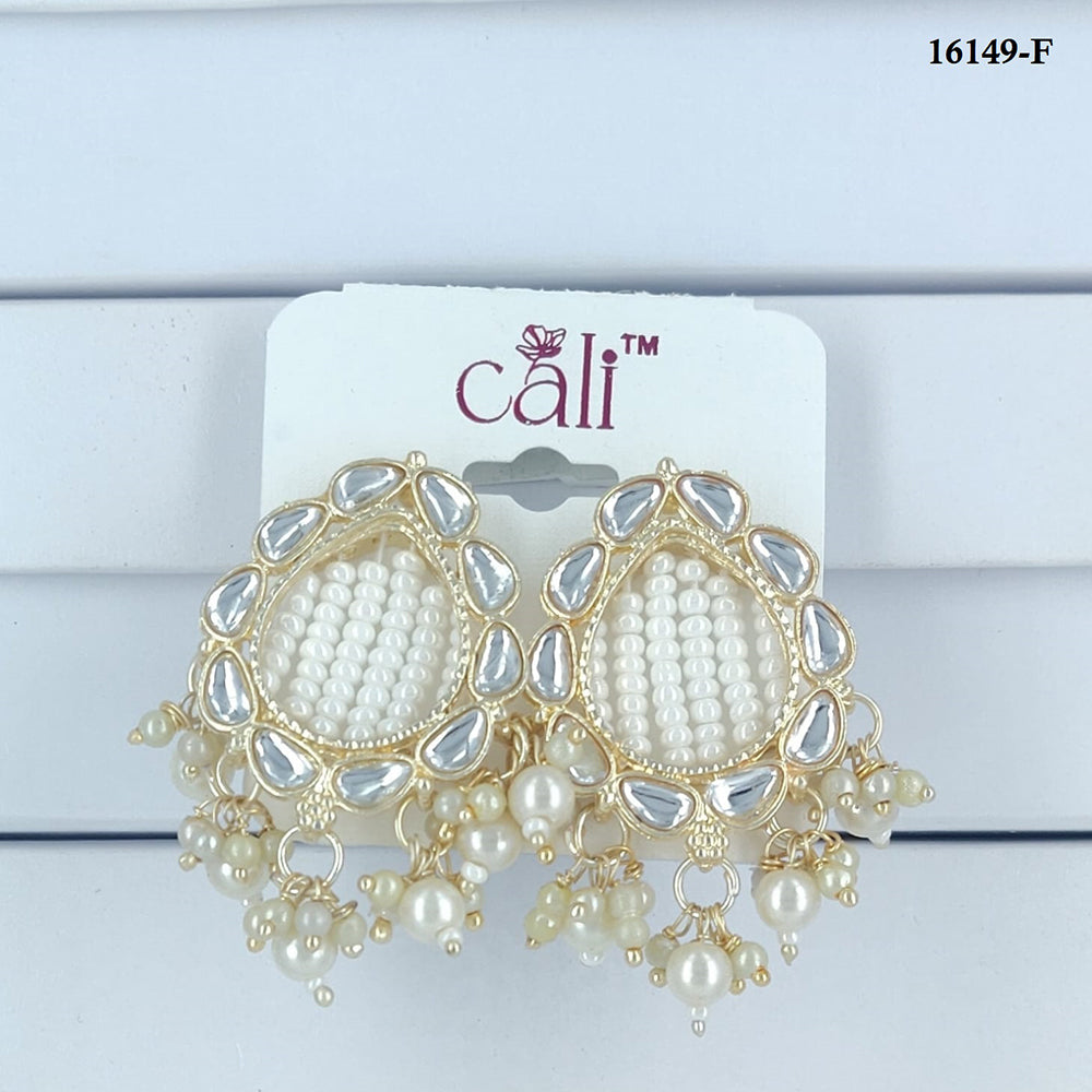 Corbeda Fashion Gold Plated Assorted Color Dangler Earrings