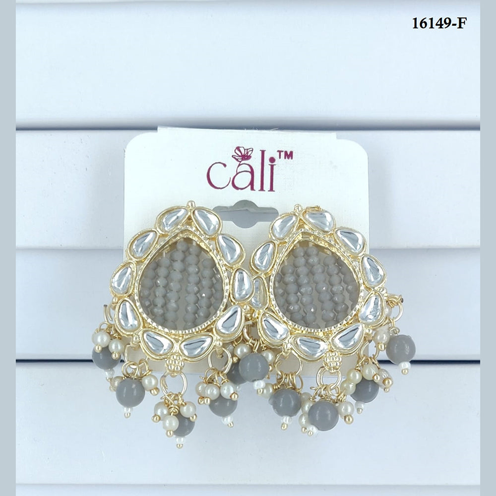 Corbeda Fashion Gold Plated Assorted Color Dangler Earrings