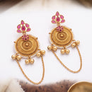 Wearhouse Fashion Elegant Pota Stone And Pearl Dangler Earrings