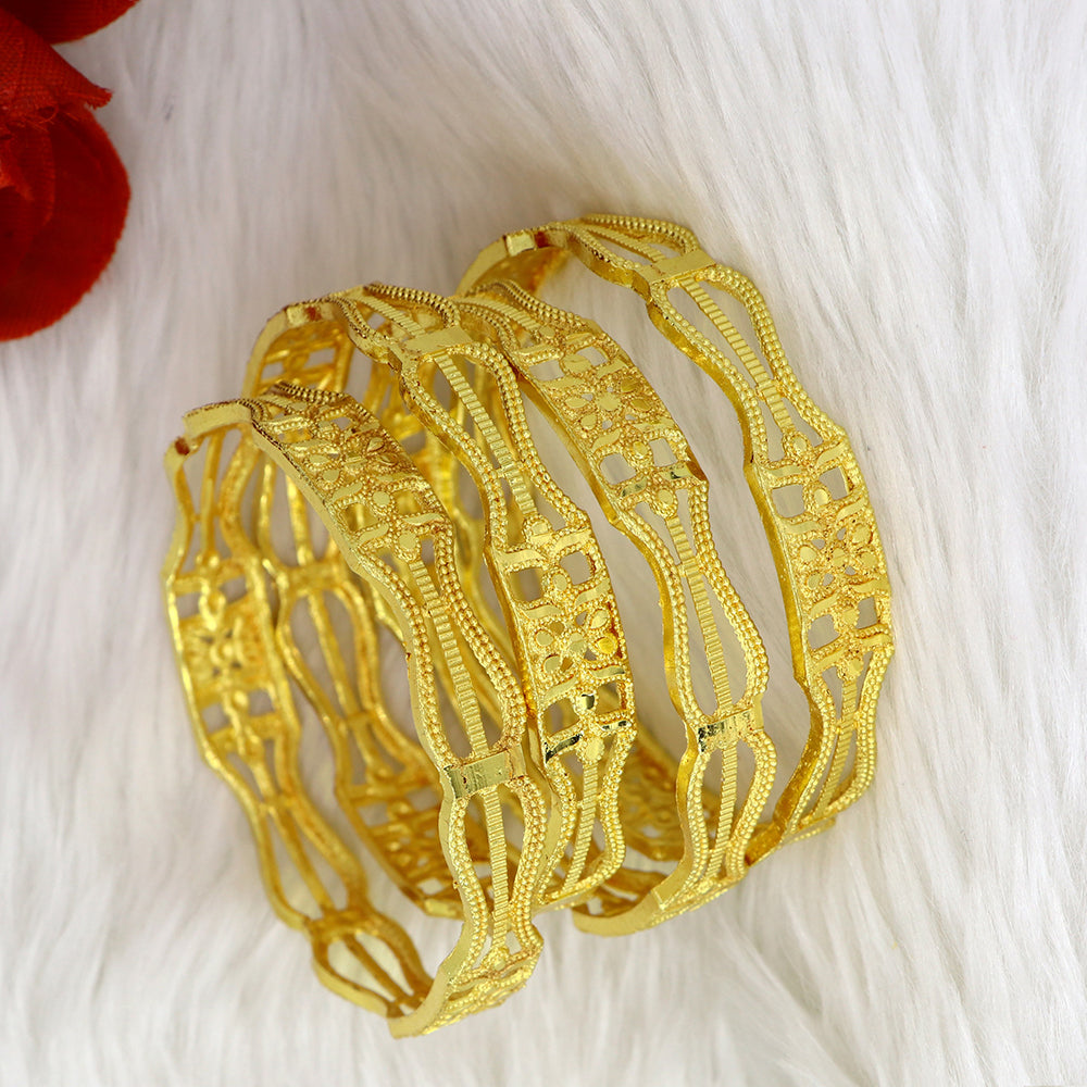 Mahavir Dye Gold Plated Designer Bangles Set  (Pack of 6)