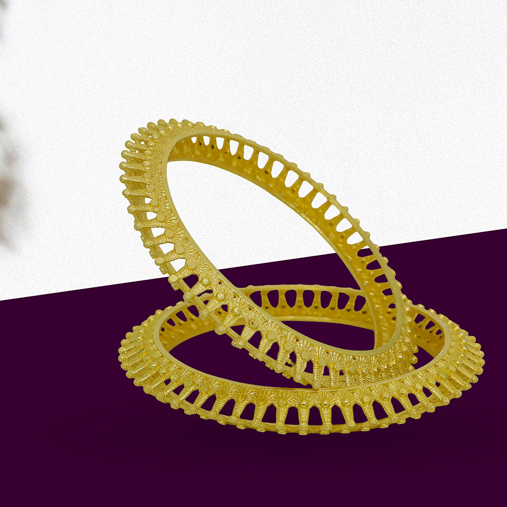 Mahavir Dye Gold Plated Designer Bangles Set