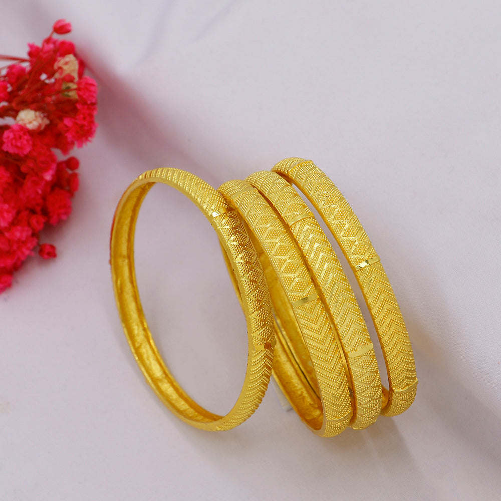 Mahavir Dye Gold Plated Designer Bangles Set