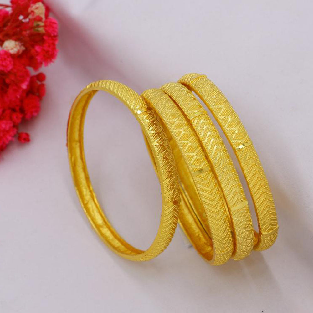 Mahavir Dye Gold Plated Designer Bangles Set (Pack of 6)