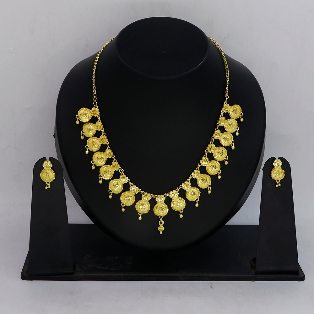 Mahavir Traditional Gold Forming Look Jewellery Set