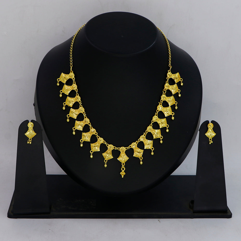 Mahavir Traditional Gold Forming Look Jewellery Set