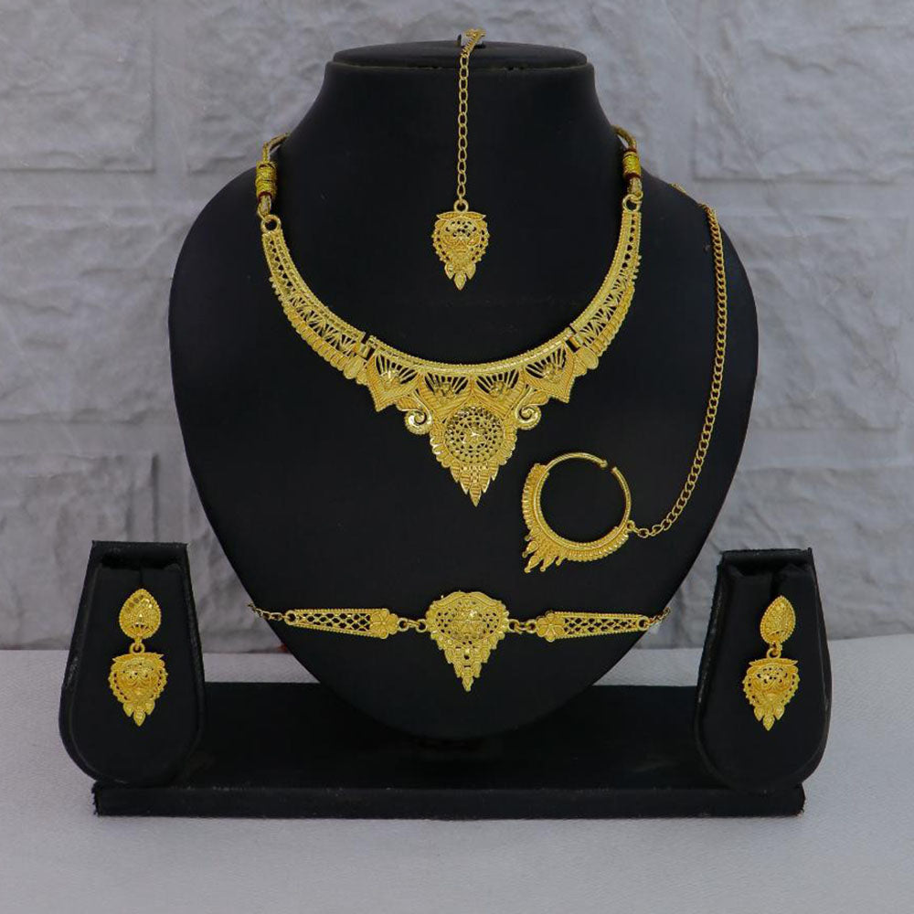 Mahavir Traditional Gold Forming Look Combo Set