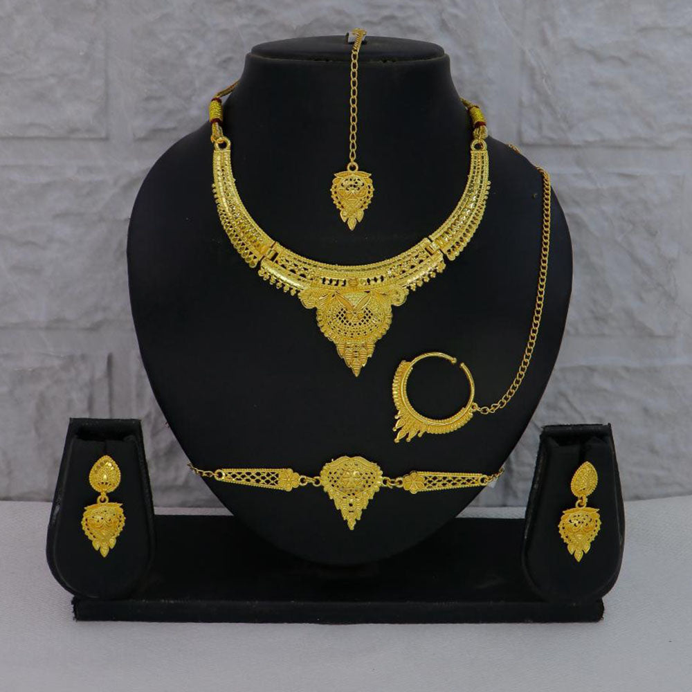Mahavir Traditional Gold Forming Look Combo Set