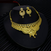 Mahavir Traditional Gold Forming Look Choker Jewellery Set