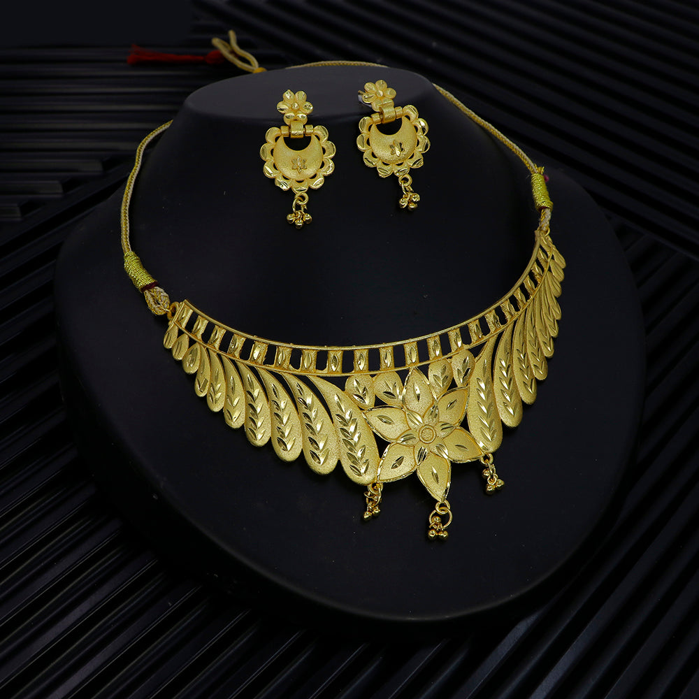 Mahavir Traditional Gold Forming Look Choker Jewellery Set (Pack of 6)