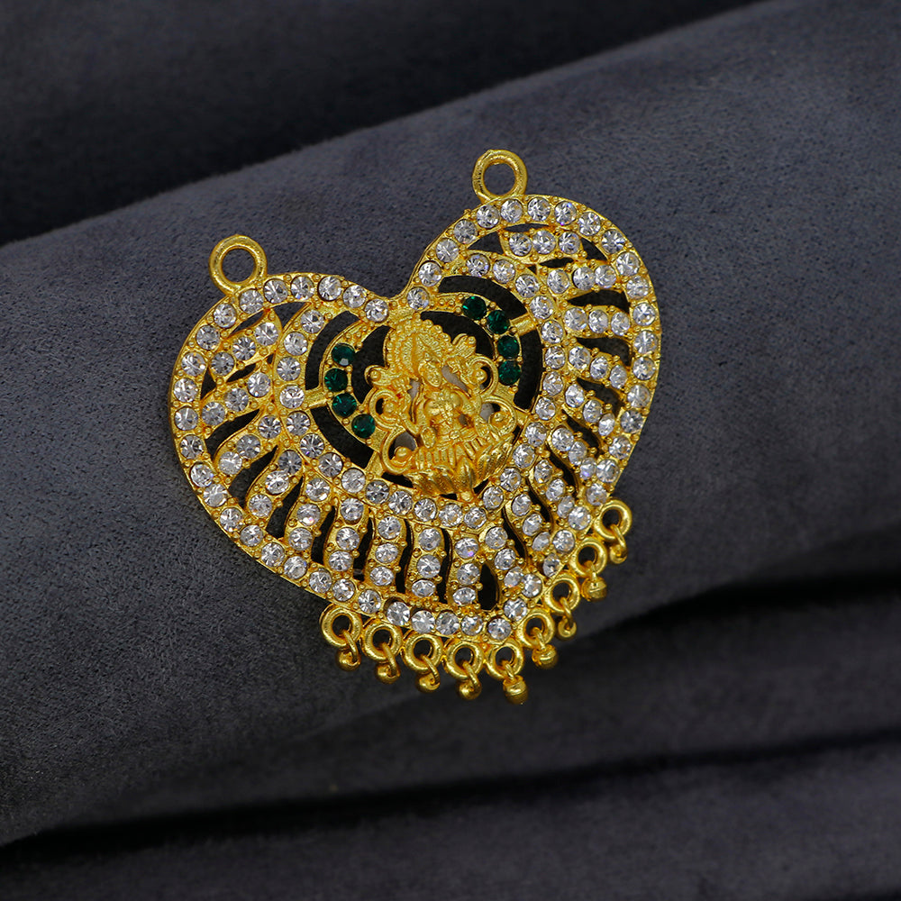 Mahavir Stylish DYE Gold Plated Austrian Stone Temple Pendant for Women (Pack of 6)