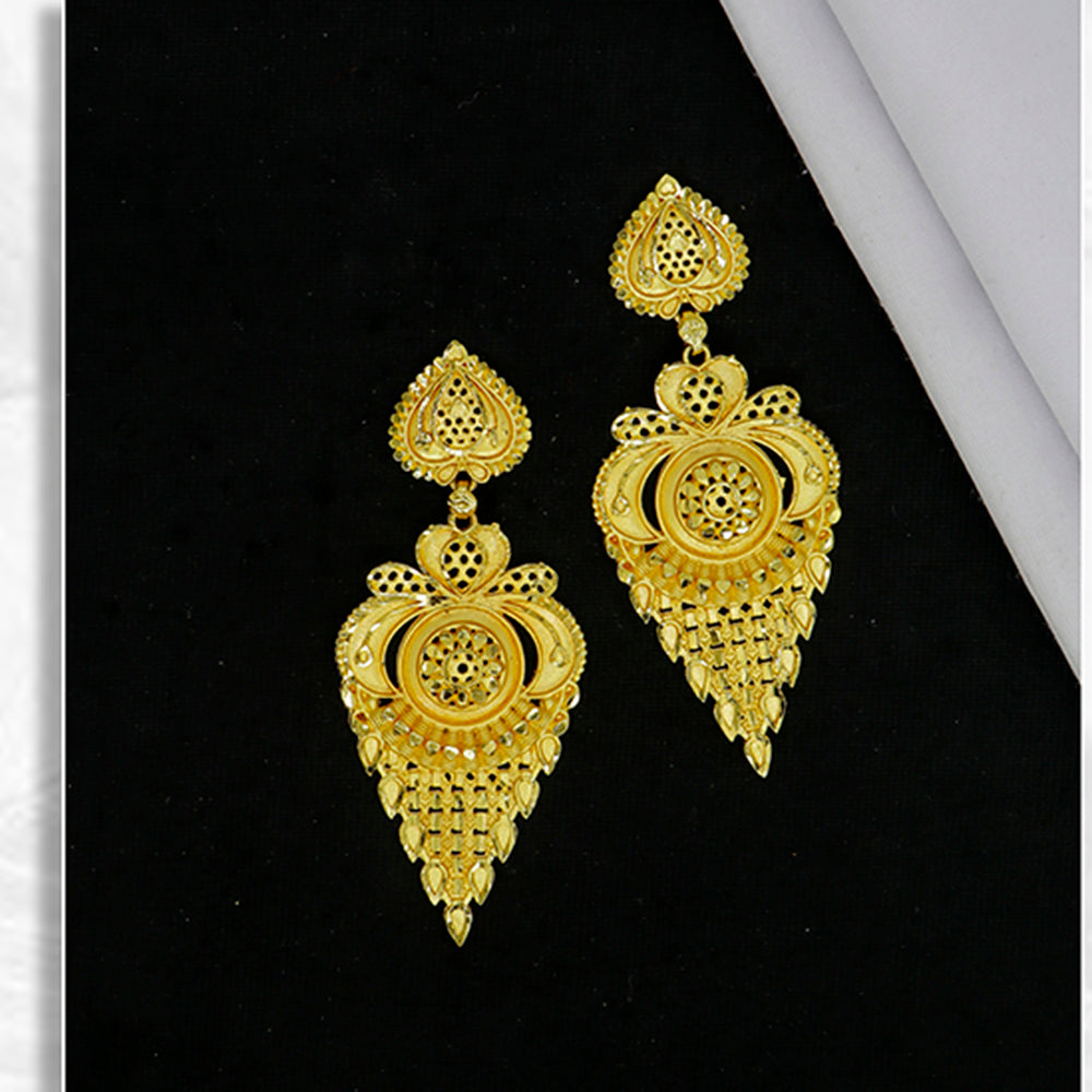 Mahavir Gold Plated Dangler Earrings