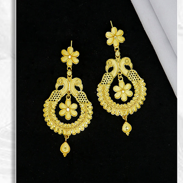 Mahavir Gold Plated Dangler Earrings