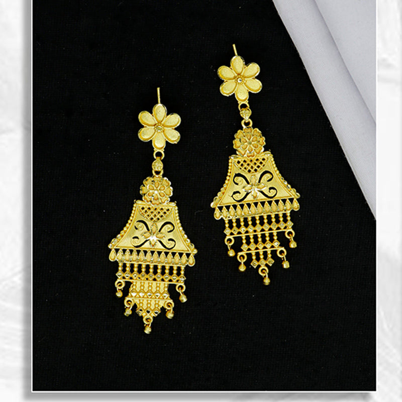 Mahavir Gold Plated Dangler Earrings