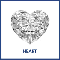 Golay Buchel Heart Shape Cubic Zirconia Stone (3mm to 8mm)