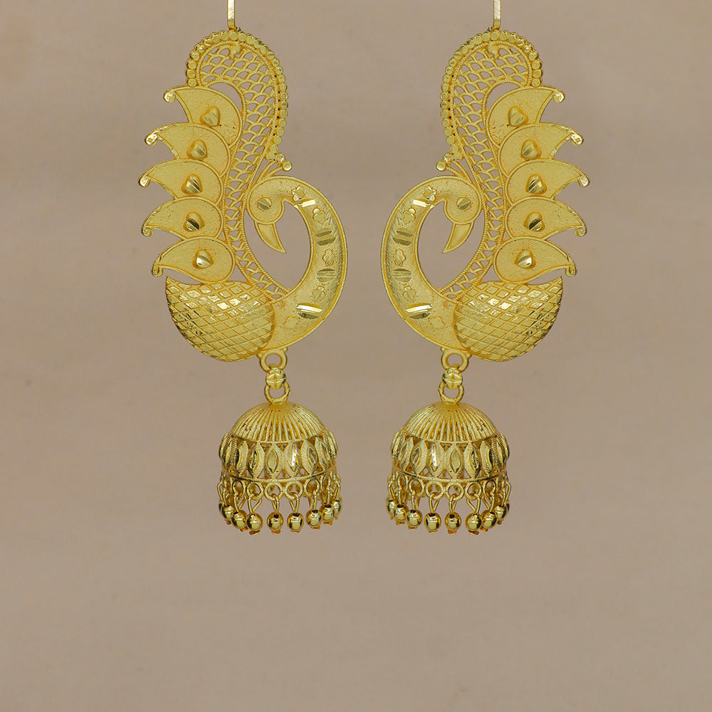 Mahavir DYE Gold Plated Premium Earcuff Jhumki Earrings