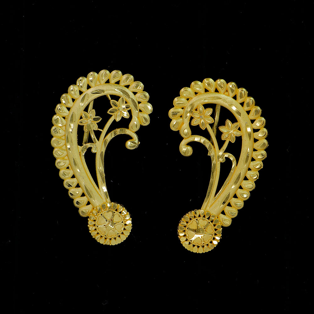 Mahavir DYE Gold Plated Premium Earcuff Earrings