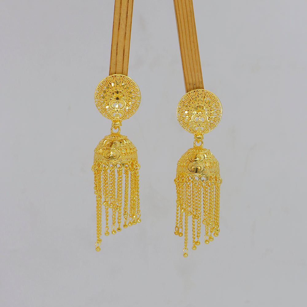 Mahavir DYE Gold Plated Premium Jhumki Earrings