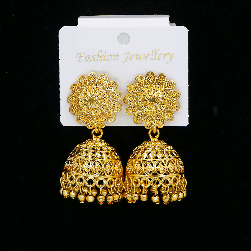 Mahavir DYE Gold Plated Premium Jhumki Earrings (Pack of 6)