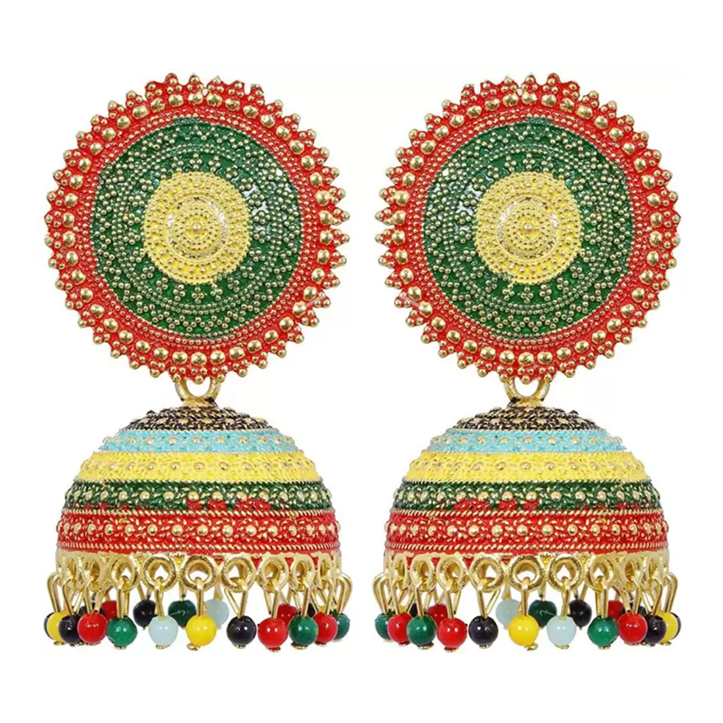 Mahavir Gold Plated Jhumki Earrings