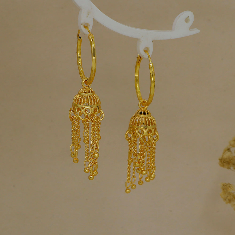 Mahavir DYE Gold Plated Premium Jhumki Earrings